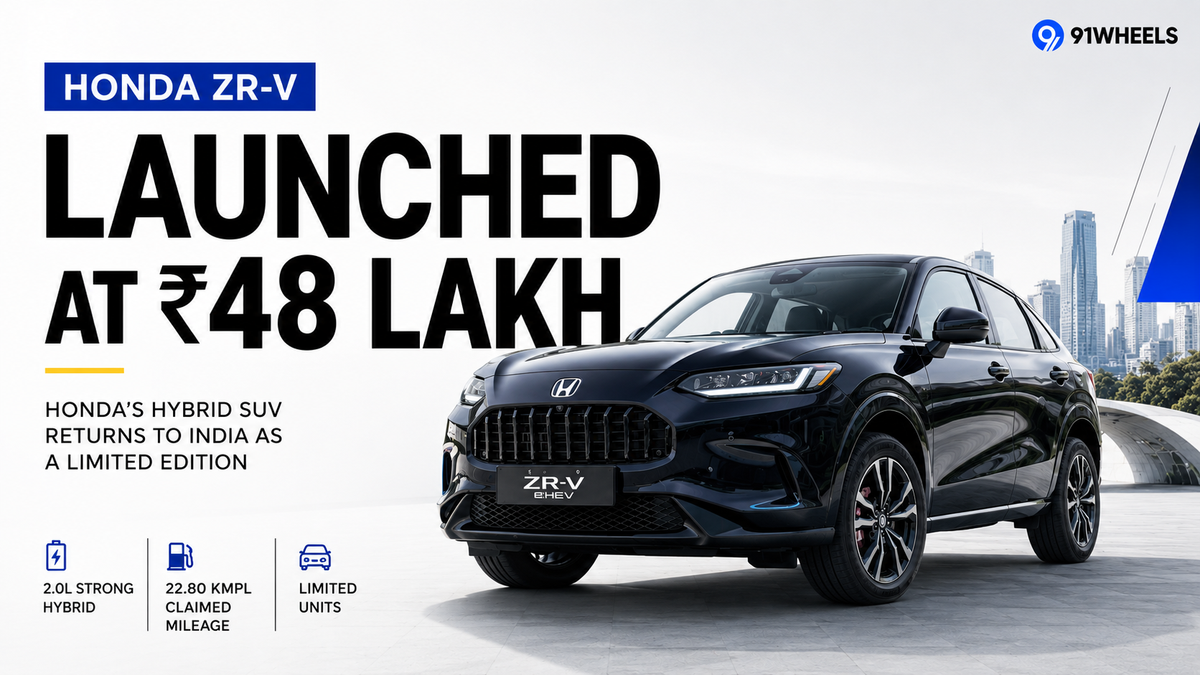 Honda ZR-V e:HEV Launched At Rs 48 Lakh In India, Deliveries Begin Honda ZR-V e:HEV Launched At Rs 48 Lakh In India, Deliveries Begin